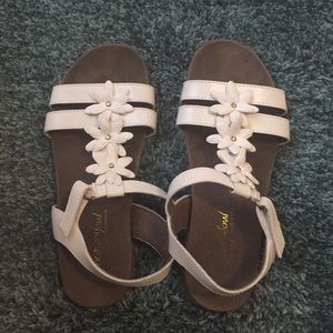 White + brown sandels